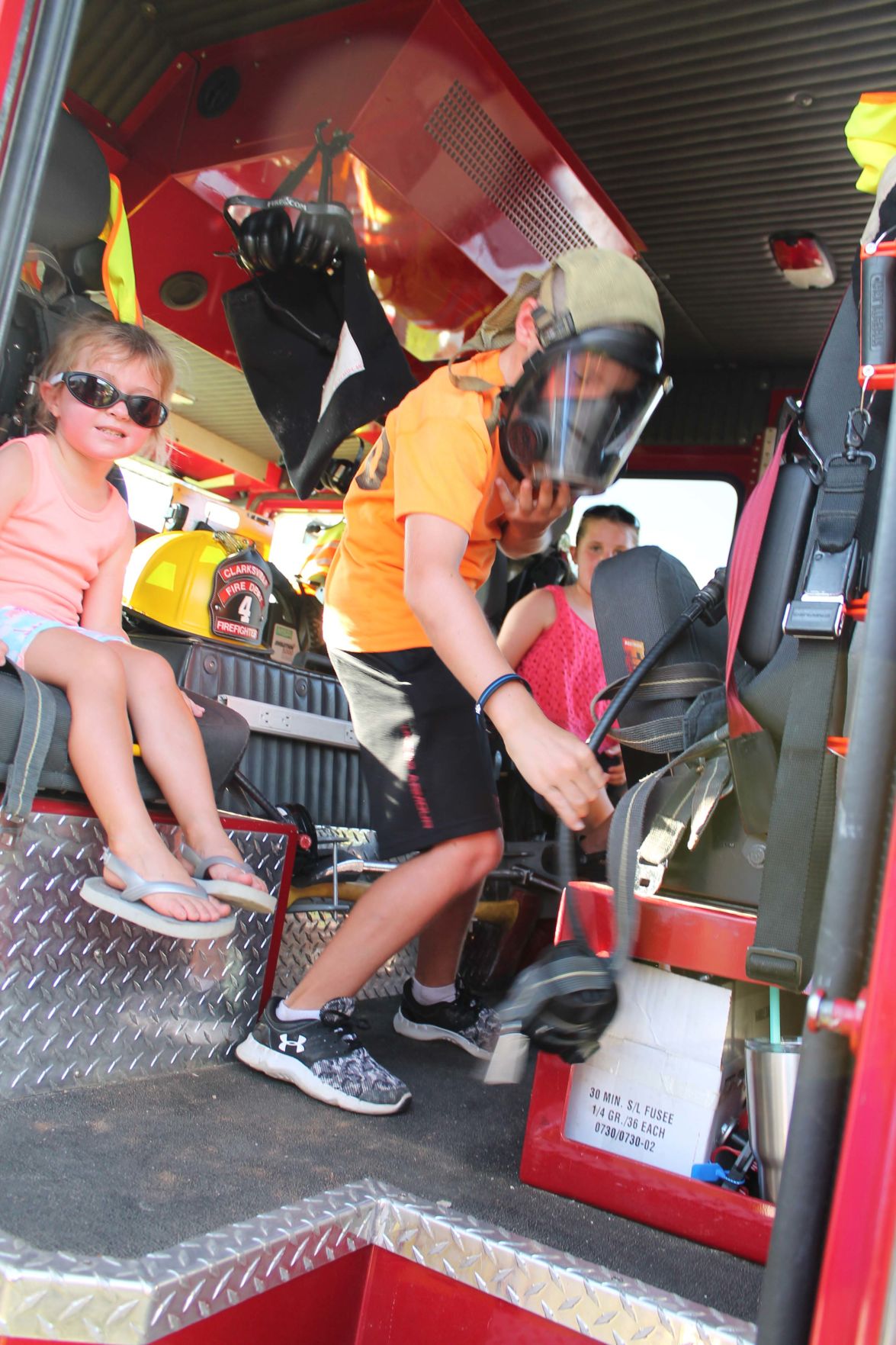 Braydon Shriver fire truck tour